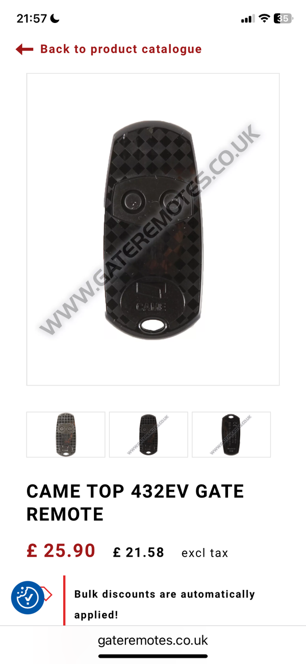 Remote control / gate fob