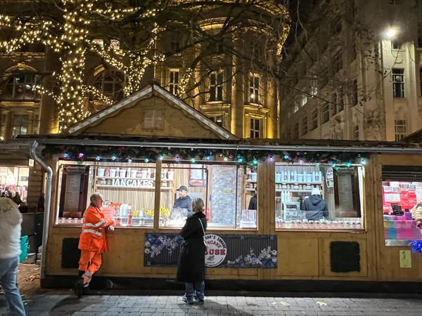Timber Christmas market sheds for sale