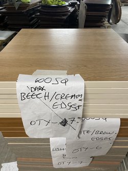 600 x 600mm table tops