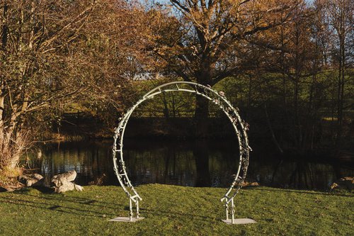 Wrought iron wedding arch