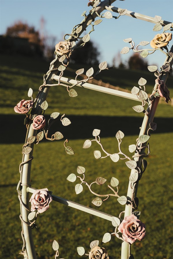 Wedding arch for the bride and groom