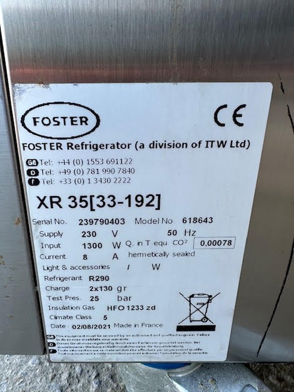 Foster Xtra XR35 Blast chiller