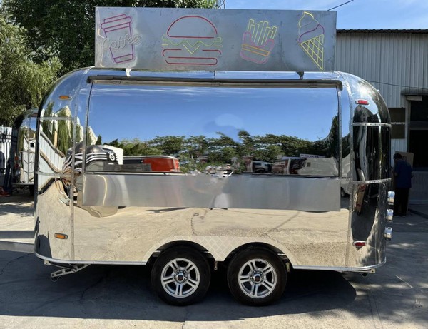 Silver 3m Airstream Trailer