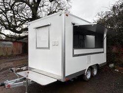 White 4m  Catering Trailer