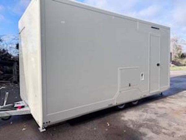 Catering trailer with back door