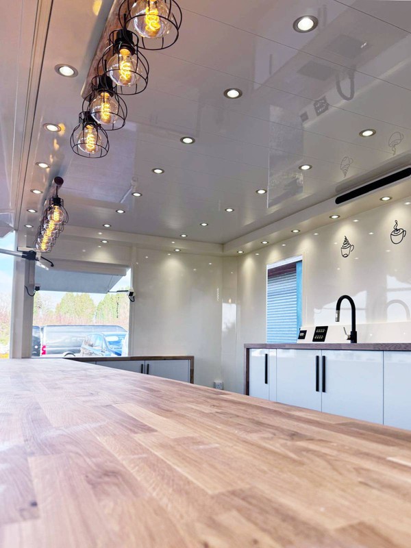 White catering trailer for sale