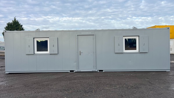 Secondhand Used 32ft x 10ft Canteen Site Cabin For Sale