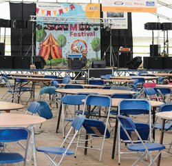 150x Blue Folding Chairs For Sale