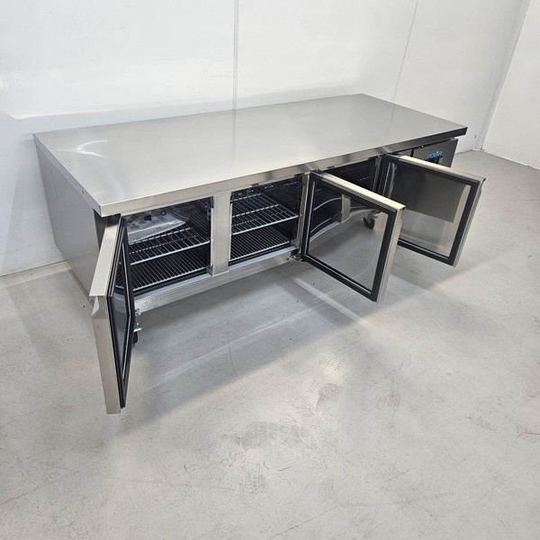 Stainless steel bench fridge