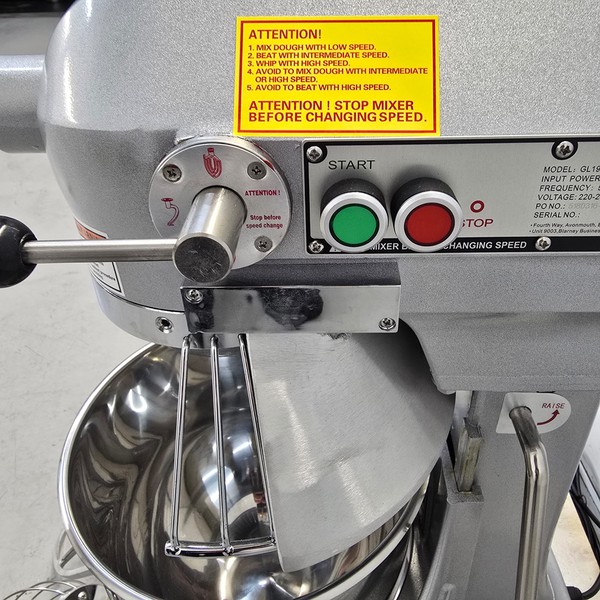 B Grade dough mixer controls B Grade dough mixer controls