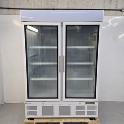Double door display freezer for sale