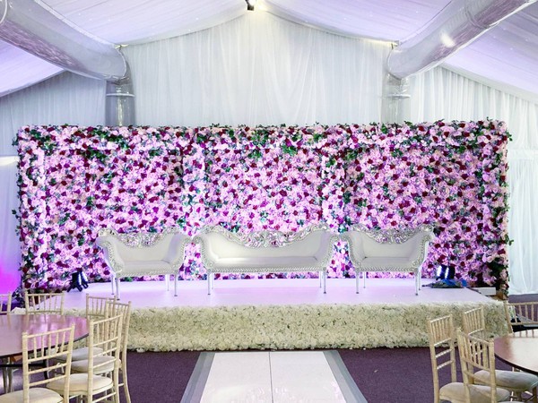 Wedding chairs on a stage