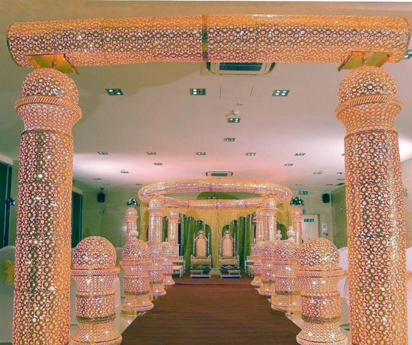 Gold Metal Mandap for sale Gold Metal Mandap for sale