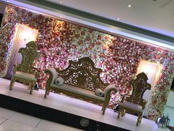 3x White Sofas With Gold Frame For Sale