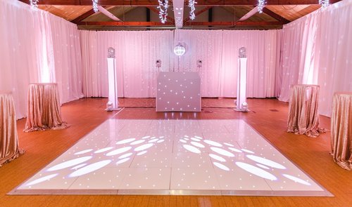 18ft x 18ft White Light Up Dance Floor