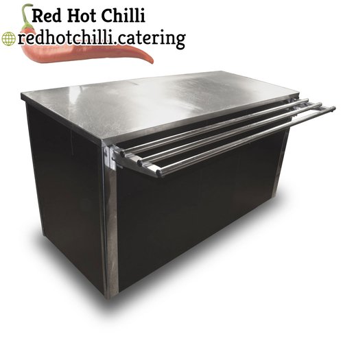 1.9m Stainless Steel Counter With Tray Rail