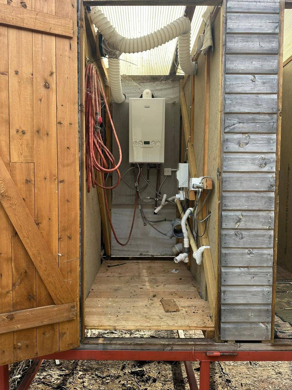 Service cupboard shower & toilet unit