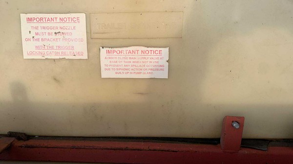 Used 2000L Towable Fuel Bowser