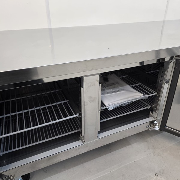 Stainless steel bench fridge