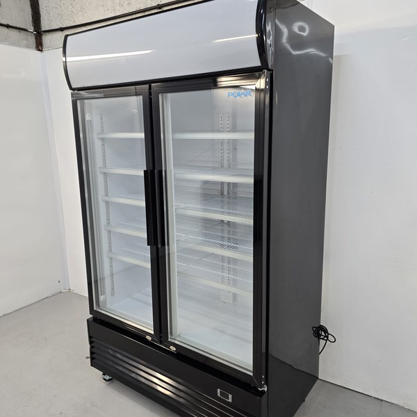 Double glass door bottle fridge