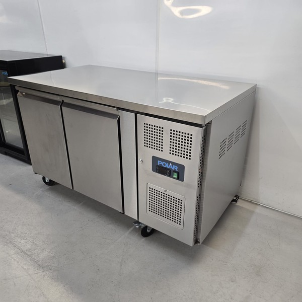 Double door prep fridge