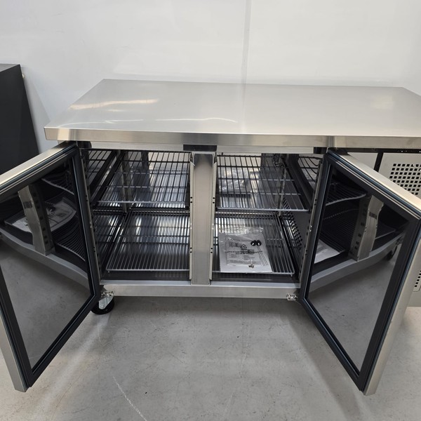 Stainless steel bench fridge