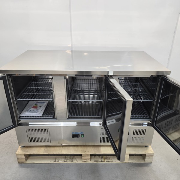 Cafe Three door bench fridge