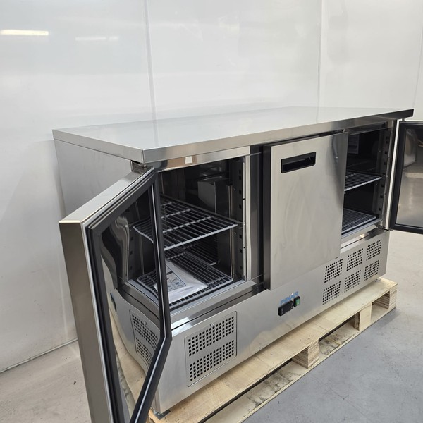 Three door bench fridge