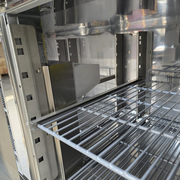 Three door bench fridge wire shelves