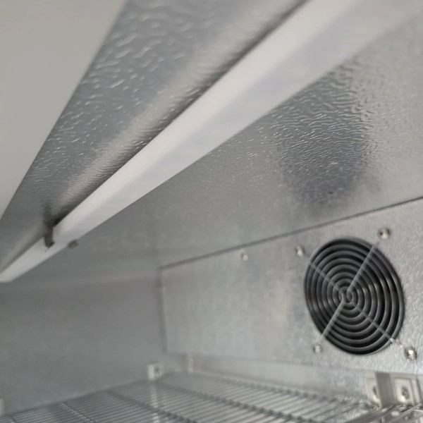 Back bar fridge with LED lighting