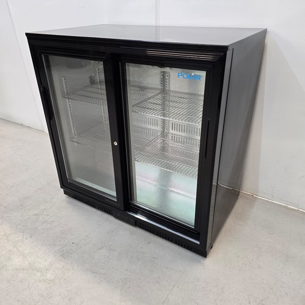Polar Double Sliding Display Bottle Fridge for sale