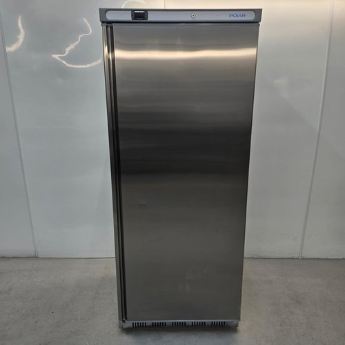 Tall stainless steel upright freezer