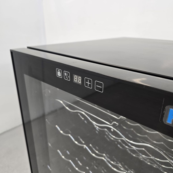 Wine bottle fridge with glass door