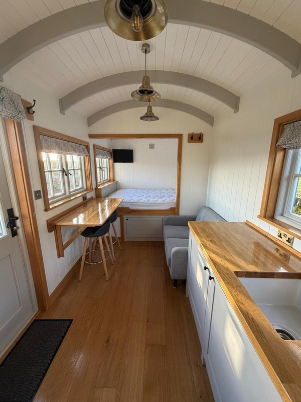 Herdsman Shepherd's Hut breakfast bar
