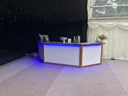 Oak bar unit on wheels for sale
