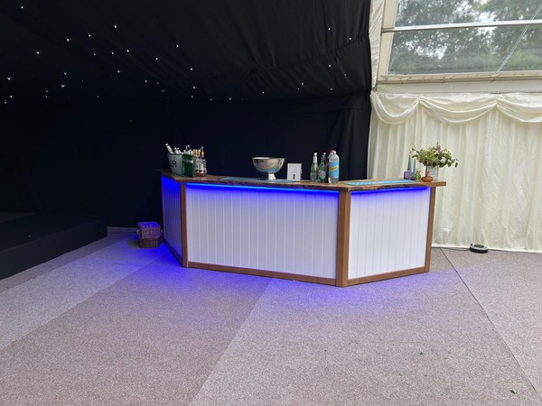 Oak bar unit on wheels for sale