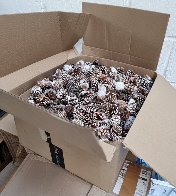 Frosted Pinecone Decorations