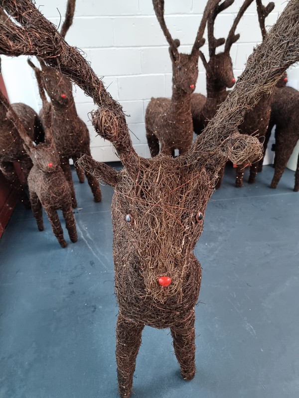 Secondhand Large Wicker Reindeer Secondhand Large Wicker Reindeer