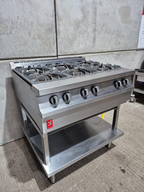 New Falcon Dominator G3121 Nat Gas Countertop 6 Burner Boiling Hob Top On Stand