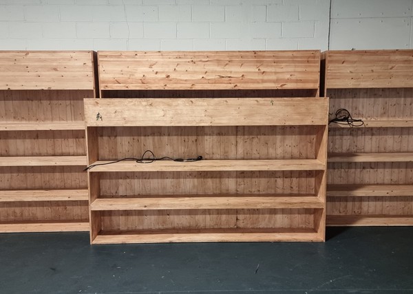 Secondhand 10x LED Wood Shelving Units