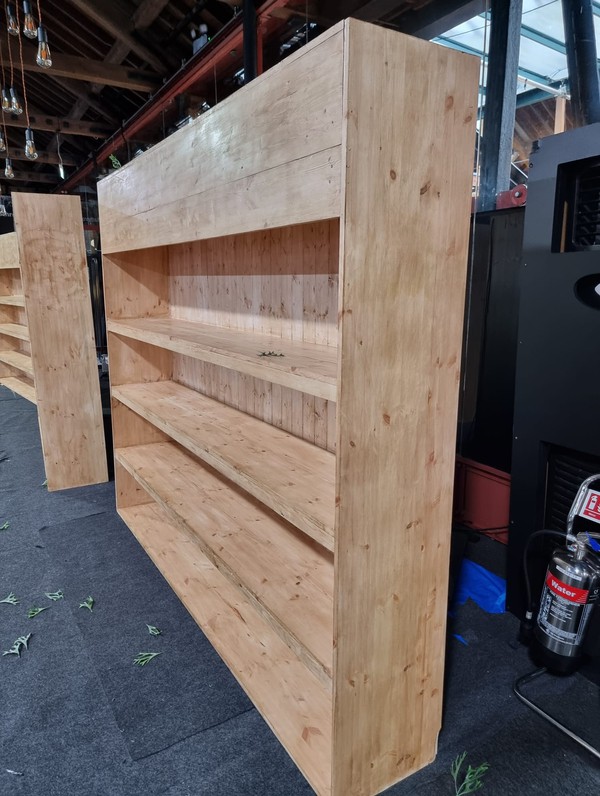 Secondhand Used 10x LED Wood Shelving Units