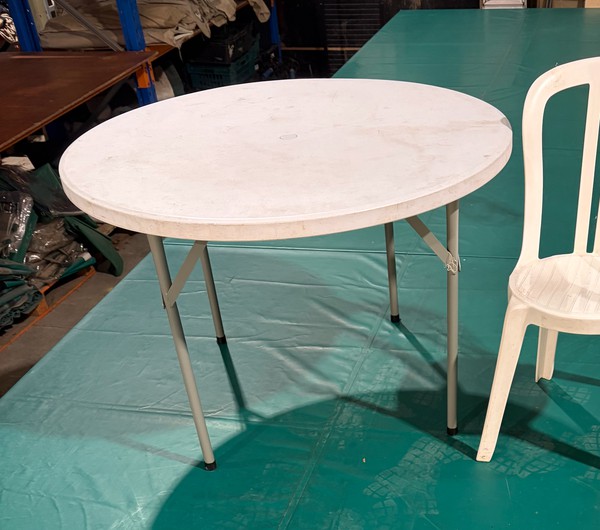 30x White Fold-up Plastic Tables For Sale