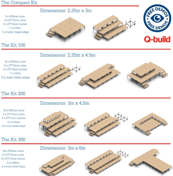 Large Modular Stage For Sale