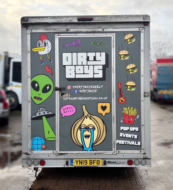 Catering van rear door