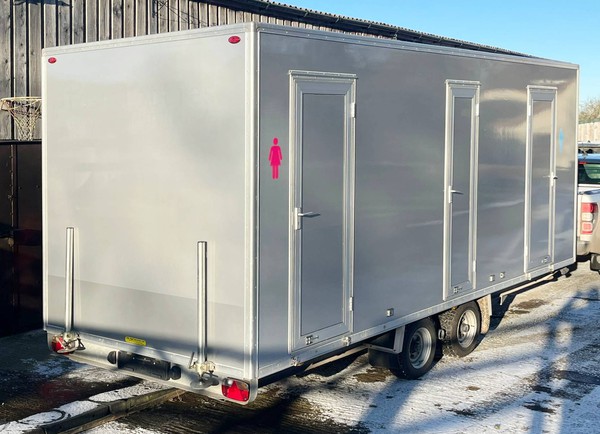 Grey Vip toilet trailer for sale