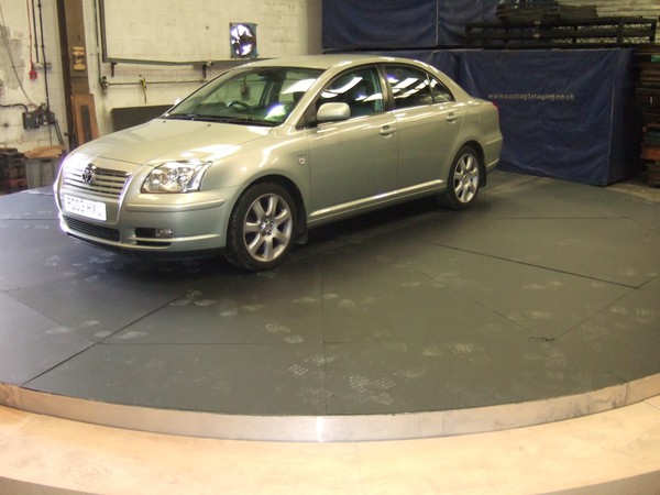 Large Revolving Stage with Car displayed