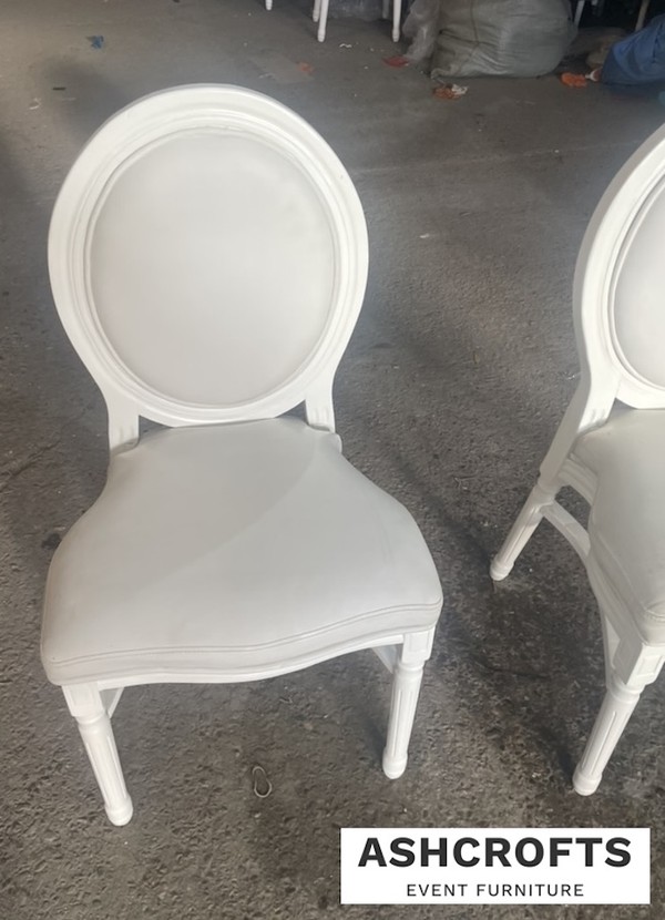 White Louis Spoon Back Chairs