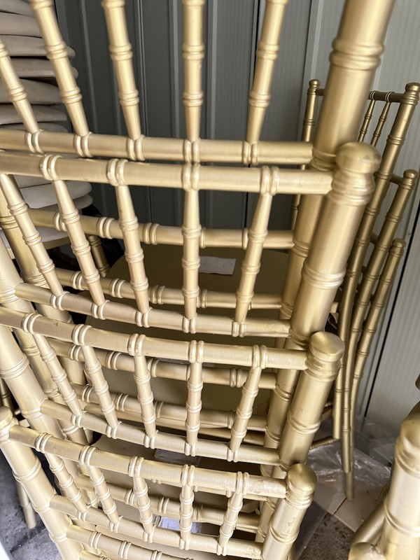 Stackable Gold Banquet Chairs