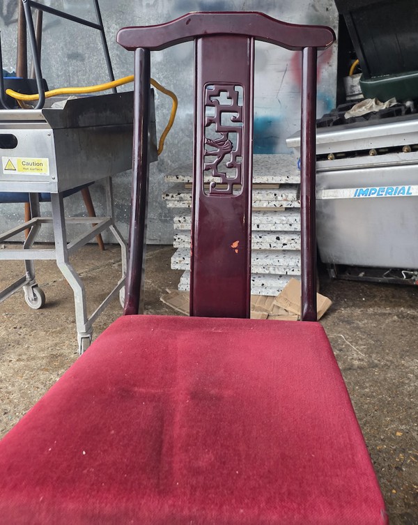 Used Dining Chairs with Red Seat