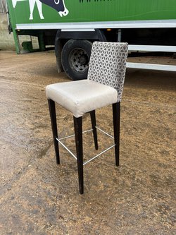 Grey and Cream High Bar Stools